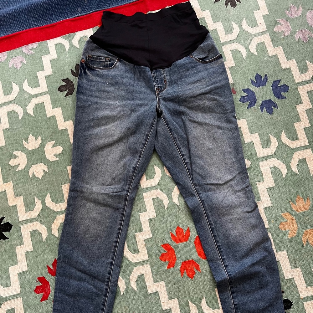 Indigo maternity jeggings
